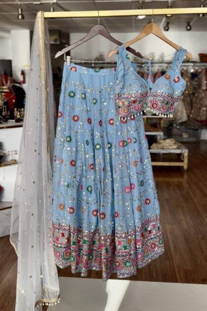 The Yashvi Blue Lehenga