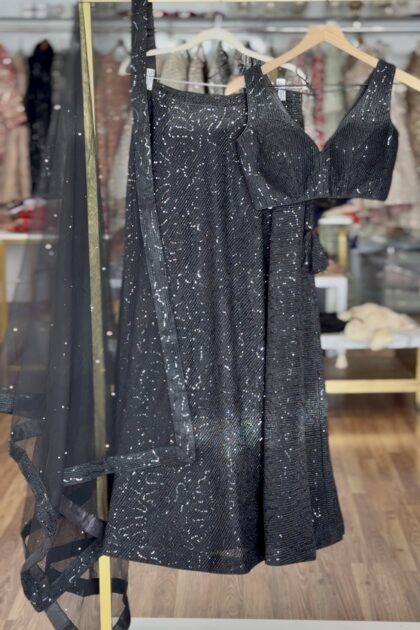 The Black Shimmery Lehenga (Updating)