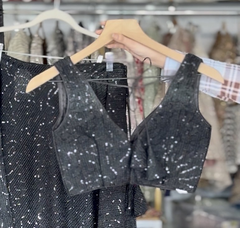 The Black Shimmery Lehenga (Updating)