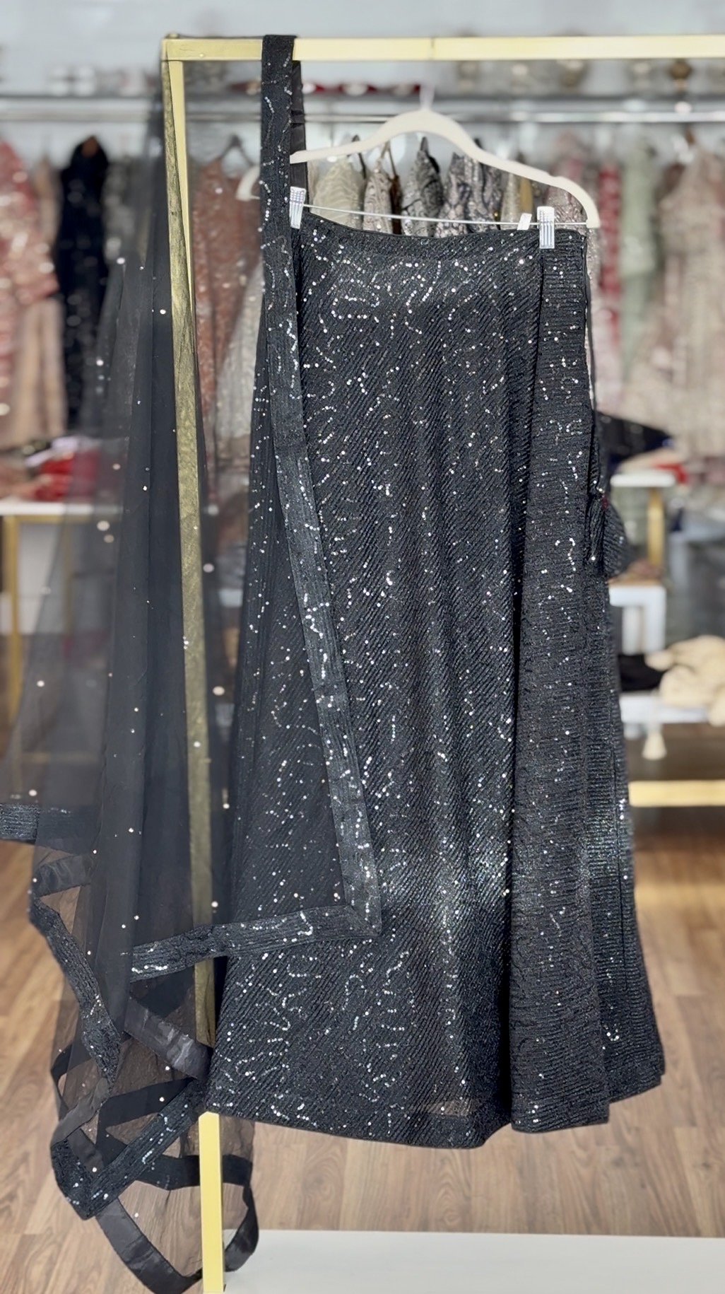 The Black Shimmery Lehenga (Updating)
