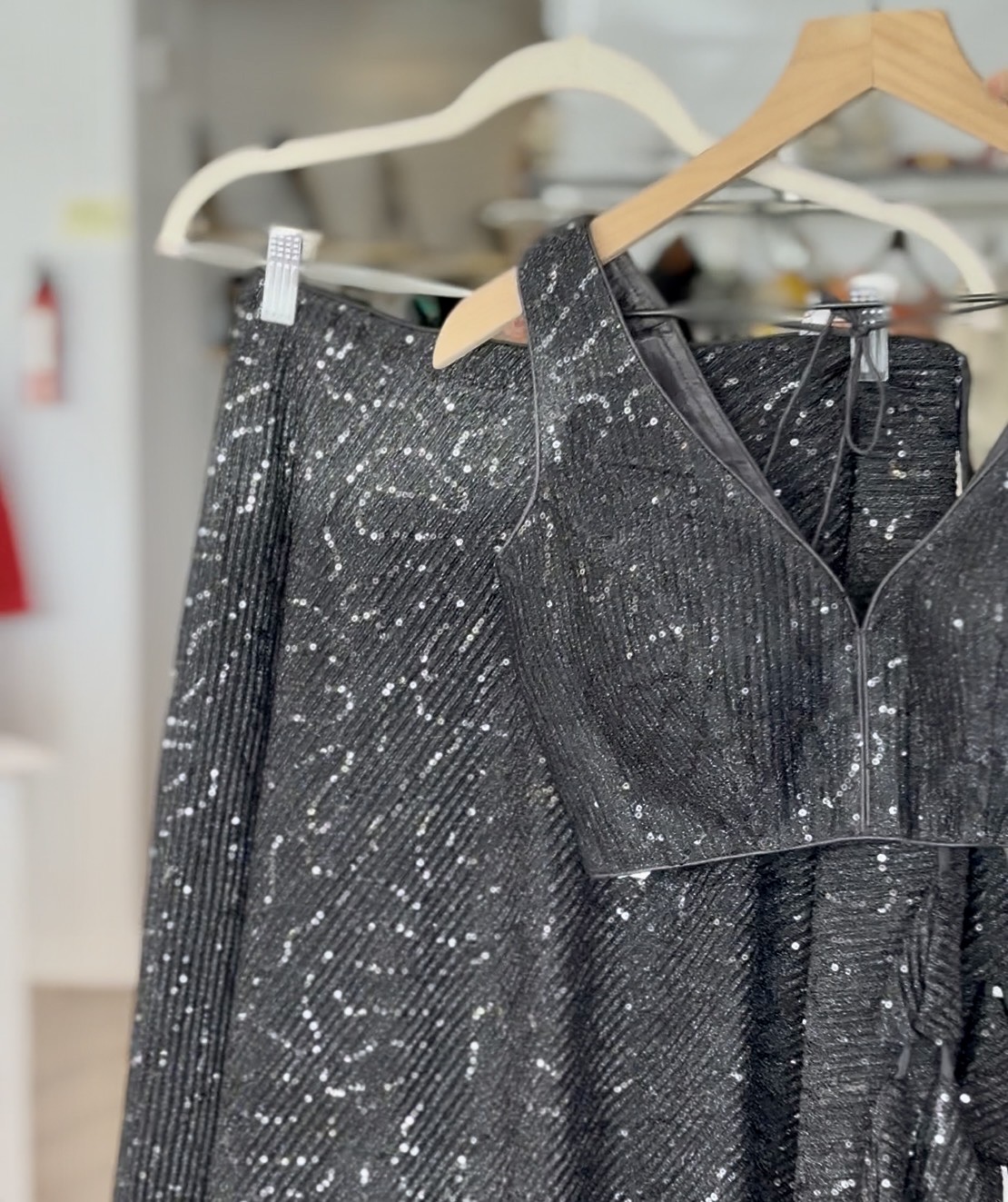 The Black Shimmery Lehenga (Updating)