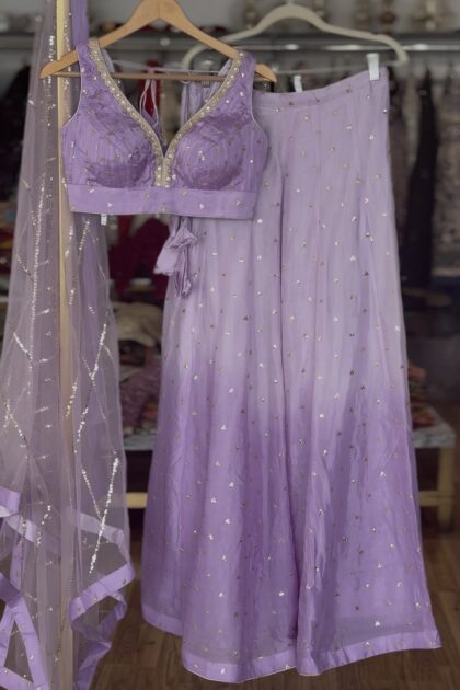 The Ombre Purple Lehenga